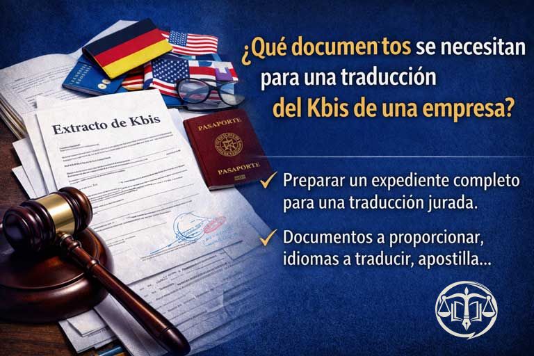 Qué documentos se necesitan para traducir el Kbis de una empresa