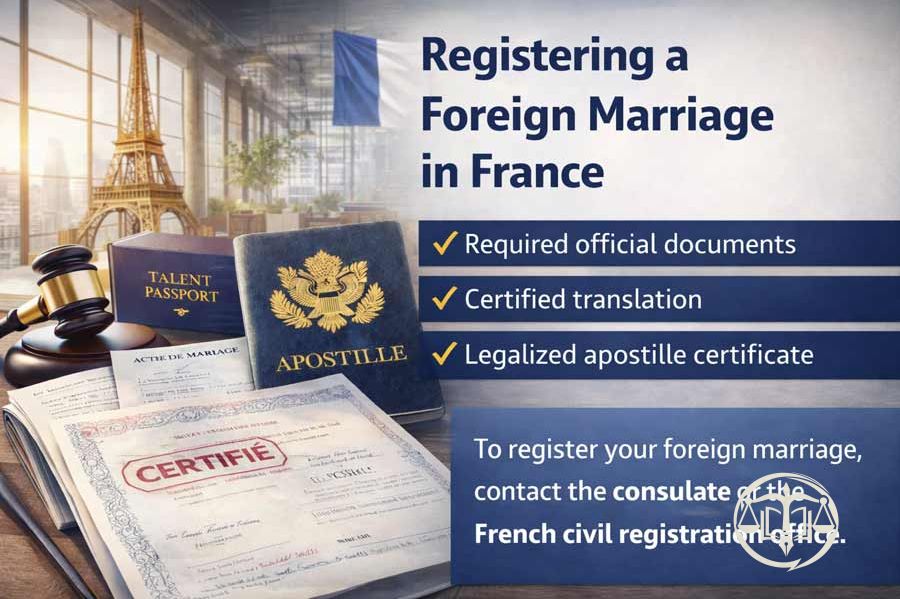 Transcription of a Foreign Marriage Contract in France