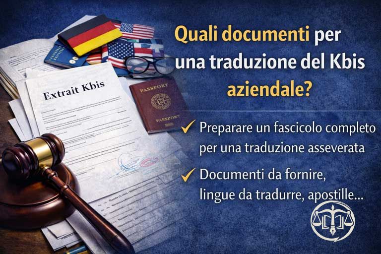 Quali documenti servono per la traduzione di un Kbis aziendale