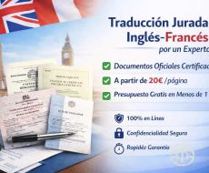 Traducción jurada inglés francés: rápida desde 20 €