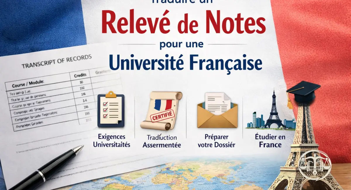 Traduire un relevé de notes pour une université française : guide complet