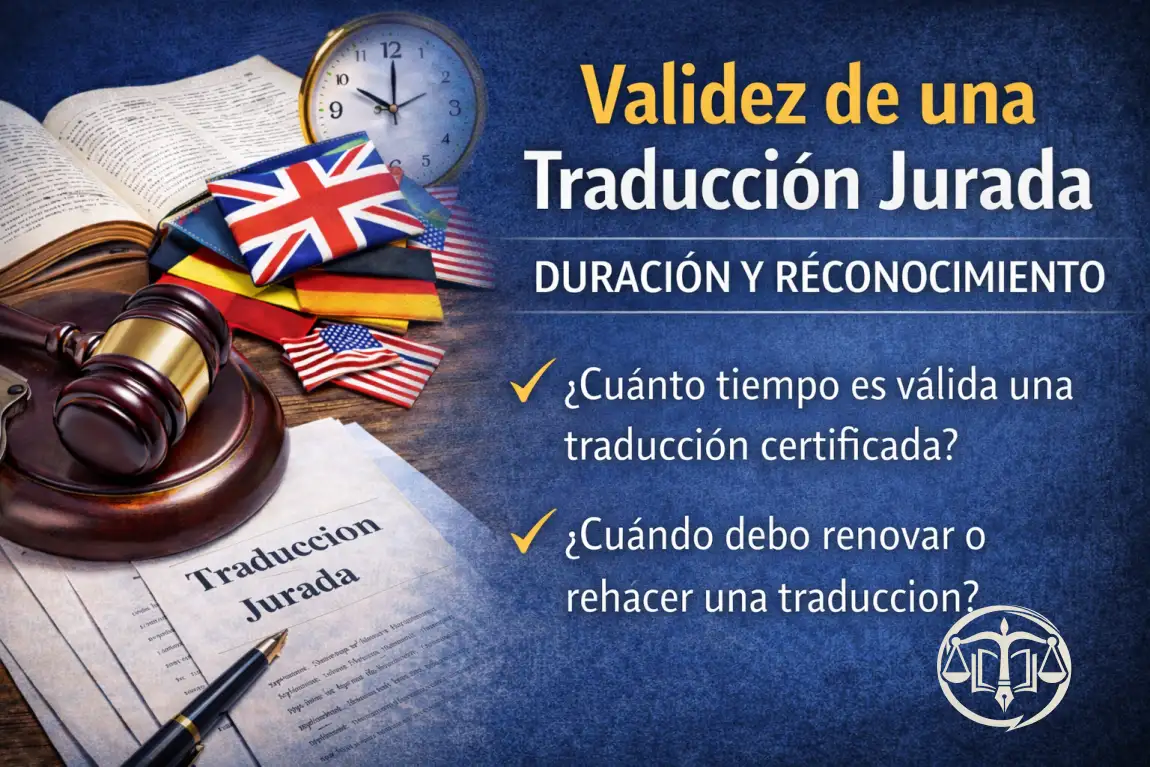Validez de una traducción jurada: duración y reconocimiento