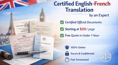 English to French Certified Translation Online from €20