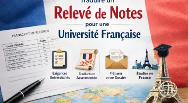 Traduire un relevé de notes pour une université française : guide complet