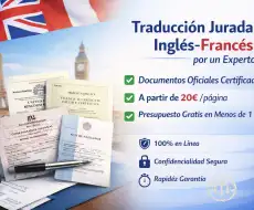Traducción jurada inglés francés: rápida desde 20 €