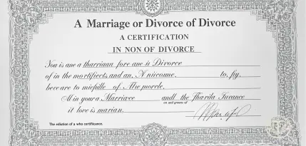 Certificat de mariage / divorce