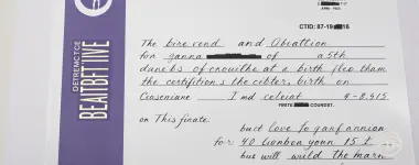 Traduction acte de naissance