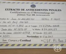 Traducción jurada de certificado de antecedentes penales