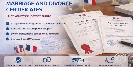 Certified Translation of Marriage & Divorce Certificates | Apostille Support