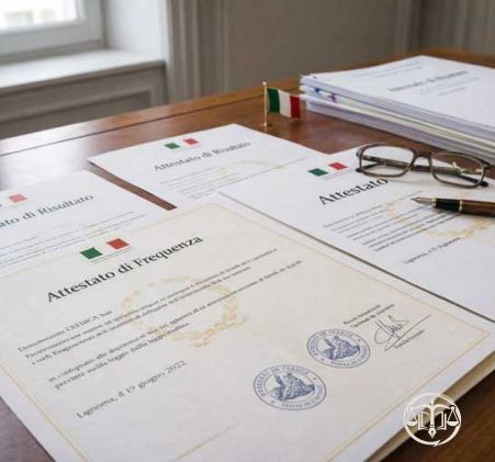 Attestato di superamento o certificato di frequenza scolastica