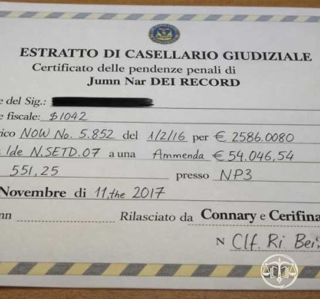 Casellario giudiziale