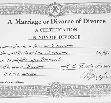 Certificat de mariage / divorce