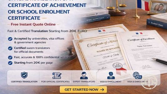 Certified School Certificate Translation