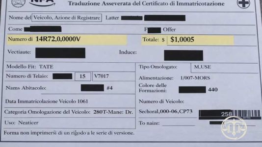 Traduzione Certificata Libretto di Circolazione Italia