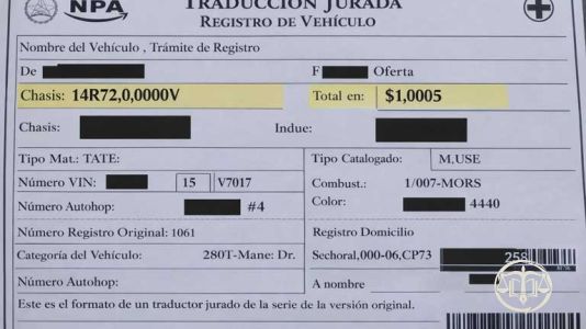 Traducción jurada del permiso de circulación