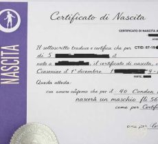 Traduzione certificata atto di nascita online