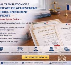 Certified School Certificate Translation