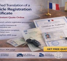 Certified Translation of a Vehicle Registration Certificate