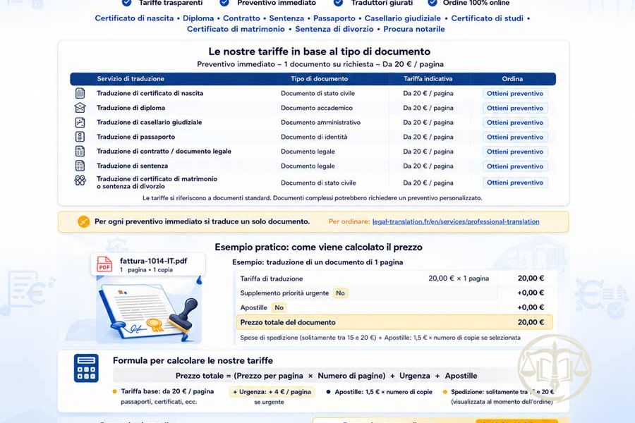 Le nostre tariffe